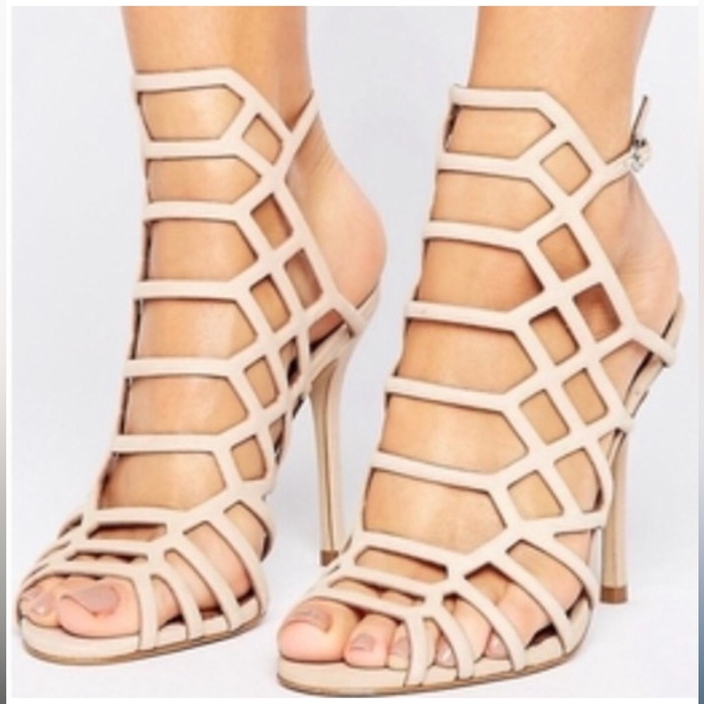Steve Madden Slithur Caged Sandal - Blush